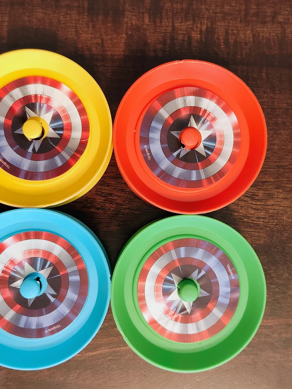 Avengers Assemble Kids Playing Card Game Set with Colorful Spinning Tops